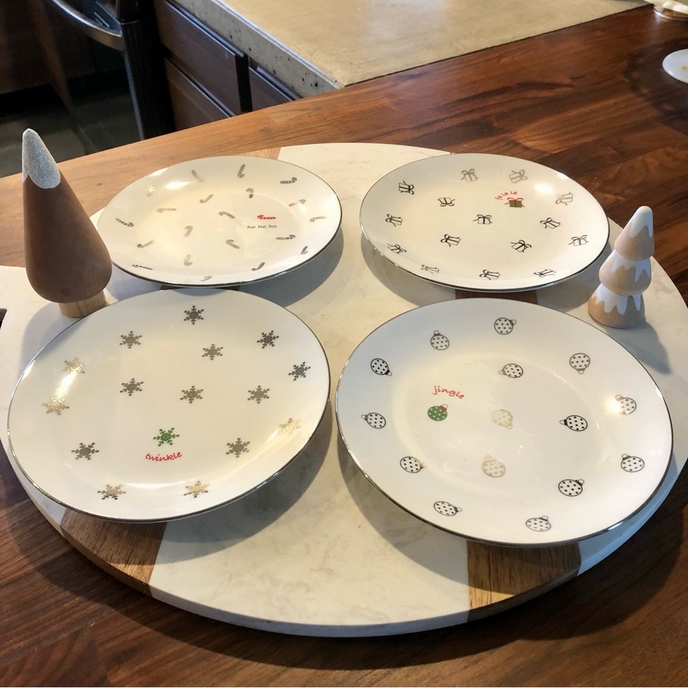 Lennox Rare Holiday Dessert Plates-Set of 4-Vintage